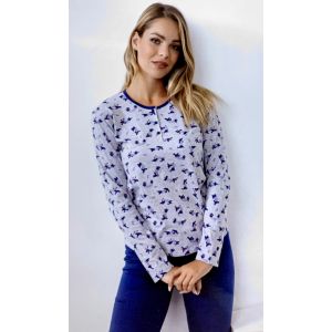 Pigiama Donna Lungo 100% cotone jersey Il Granchio Lady 420