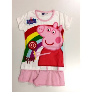 Pigiama Bimba Corto in Cotone Rosa Peppa Pig