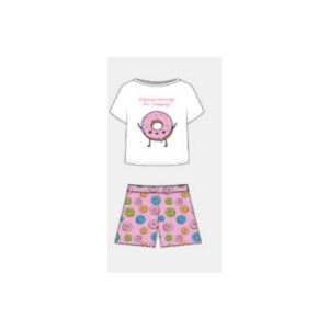 Pigiama Donna corto 100% cotone THINK PINK 2026 Outlet
