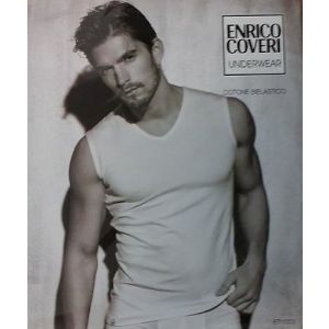 Maglia Uomo scollo a V Smanicato cotone elastico Enrico Coveri 1003