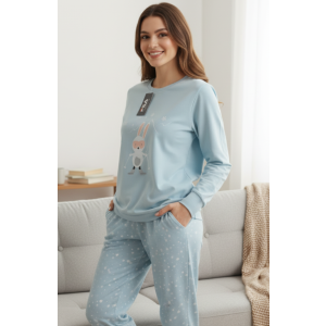 Pigiama Donna Fila 4067 cotone caldo invernale