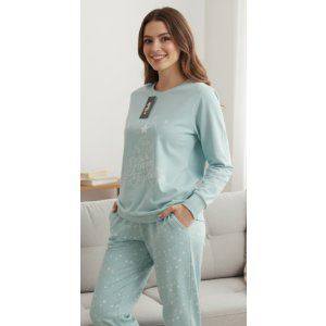 Pigiama Donna Fila 4068 cotone caldo invernale