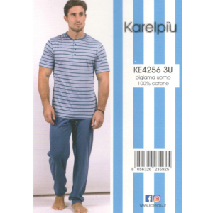 Pigiama Uomo 3 pezzi 100% cotone Karelpiiu' 4256