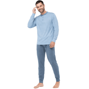 Pigiama uomo intimo calibrato in 100% cotone jersey leggero