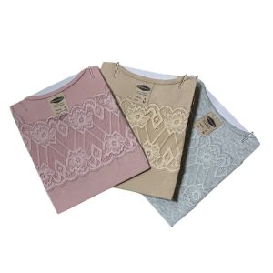 Canottiera Donna sottogiacca cotone e pizzo Ouno 2611