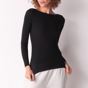 Maglia Donna Scollo Barchetta Manica Lunga Modal Cachemire Cotonella AD09
