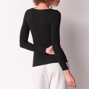 Maglia Donna Scollo Barchetta Manica Lunga Modal Cachemire Cotonella AD09