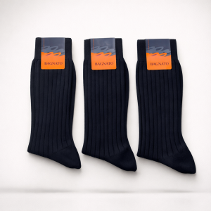 Calzino Uomo corto a Coste 100% cotone Filo di Scozia Bagnato 306/C