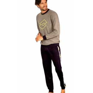 Pigiama Uomo lungo 100% cotone jersey Lotto 4062 prezzo promozionale