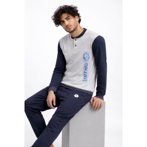 Pigiama Uomo 100% cotone caldo interlock Lotto 2075 prezzo promozionale