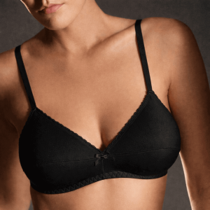 Reggiseno nero donna intimo Gios 145 triangolo in cotone elasticizzato senza ferretto