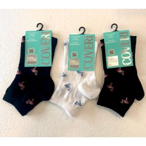 Calzino Donna Corto cotone mercerizzato Coveri Papaya 215