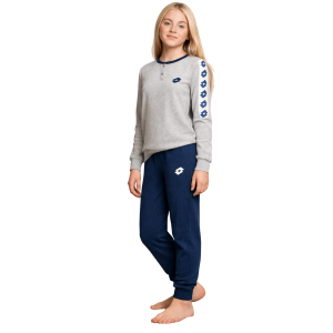 Pigiama Ragazza teen cotone caldo Interlock Lotto 9504 grigio