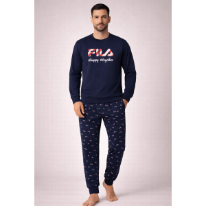 Pigiama Uomo Fila 1082 100% cotone caldo interlock