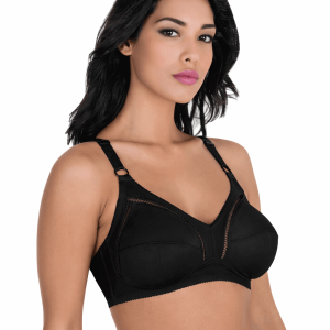 Reggiseno Donna Coppa D in Microfibra Senza Ferretto 1825 by Aris nero