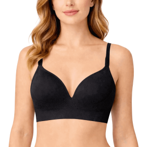 Reggiseno Donna Nero Imbottito Senza Ferretto in Microfibra Ouno 7501