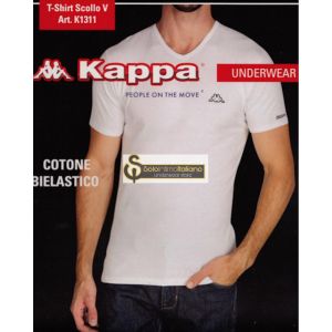 Maglia Uomo scollo a V cotone elasticizzato Kappa 1311