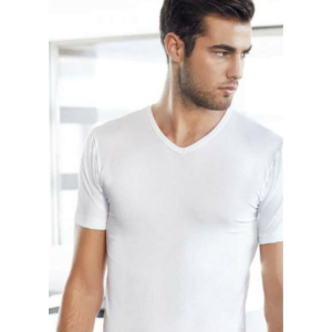 Maglia Uomo t-shirt scollo a V cotone bielastico Nottingham TV80