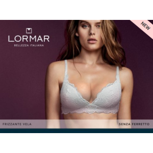 Reggiseno imbottito senza ferretto in pizzo Lormar Vela Frizzante