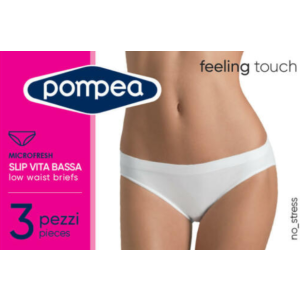 Slip Donna vita bassa microfibra feeling touch Pompea