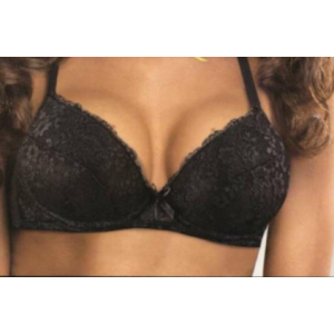 Reggiseno Balconcino Imbottito con gel Bianco e Nero Taglia 2B 3B 4B